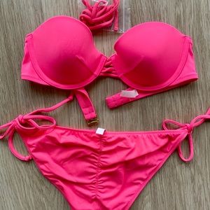 Victoria’s Secret Bikini SET rushed bottom and molded top